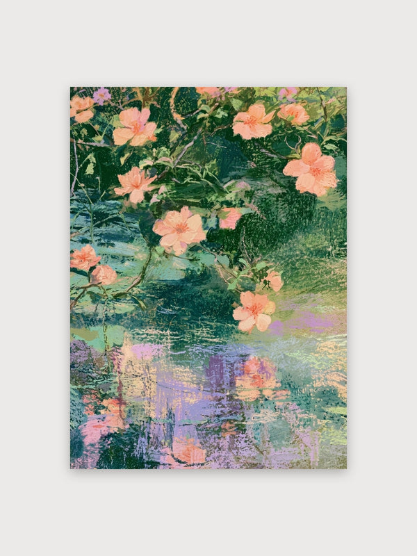 Impressionist Water Garden Flowers - Digital Download