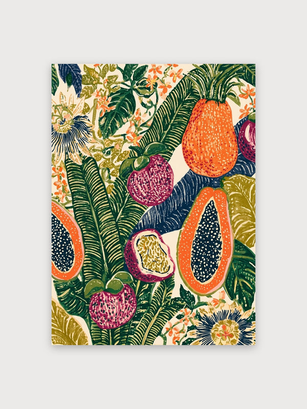 Vintage Tropical Fruit Botanical Print - Digital Download