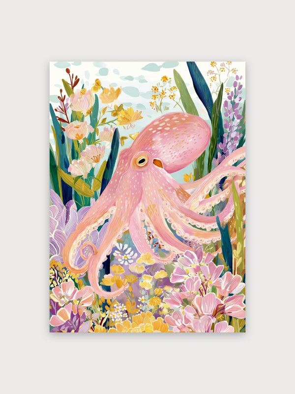 Pink Octopus Botanical Garden - Digital Download
