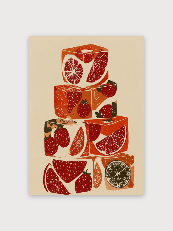 Stacked Citrus Fruit Study - Digital Download