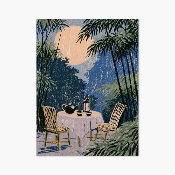 Bamboo Moon Tea Ceremony Print art print