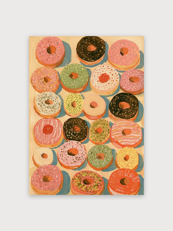 Pop Art Donuts Grid - Digital Download