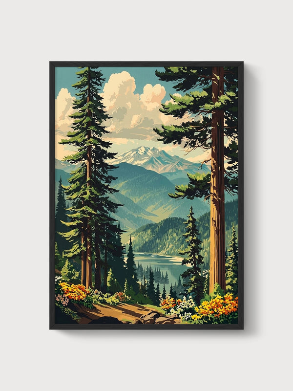National Park Poster poster in black frame