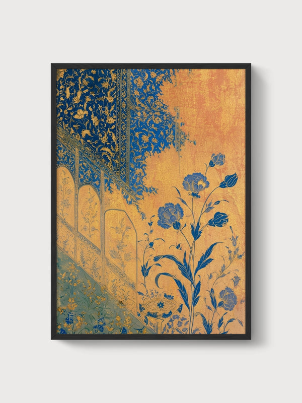 Art Nouveau Print poster in black frame
