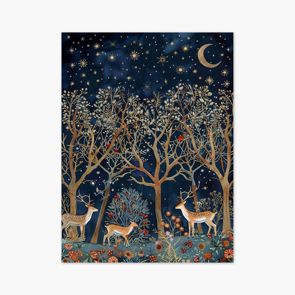Deer Forest Wall Art art print