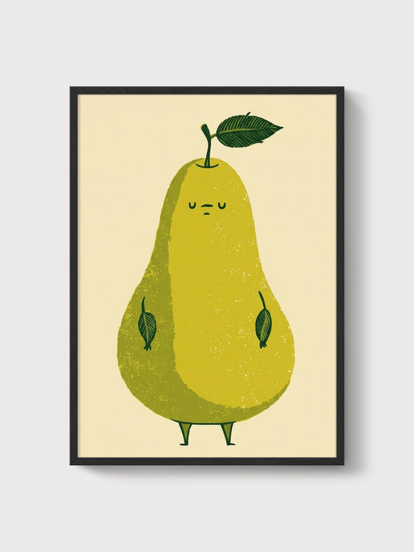 Pear Wall Art poster in black frame