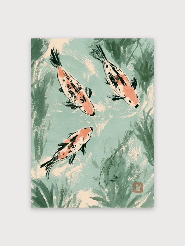 Koi Fish Water Garden - Digital Download