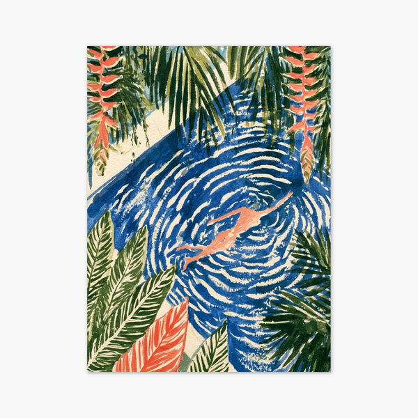 Art Nouveau Swimmer Print art print