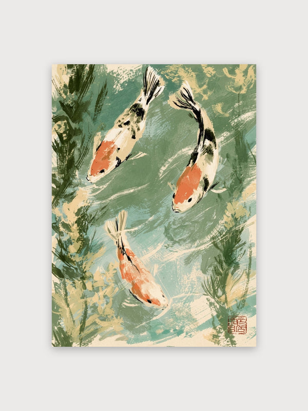 Koi Fish Water Garden - Digital Download