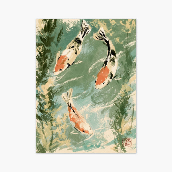 Koi Fish Wall Art art print