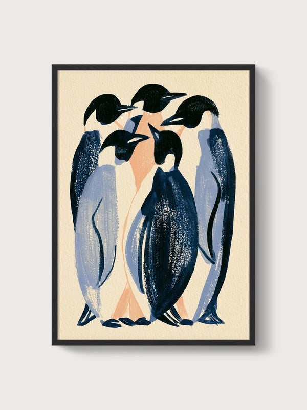 Penguin Poster poster in black frame
