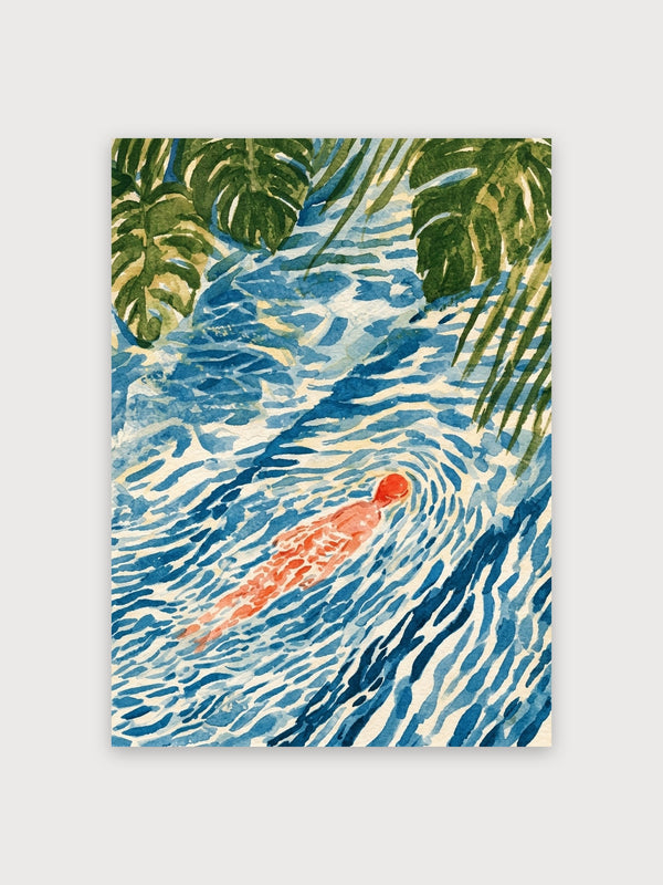 Swimmer In Flowing Stream - Digital Download