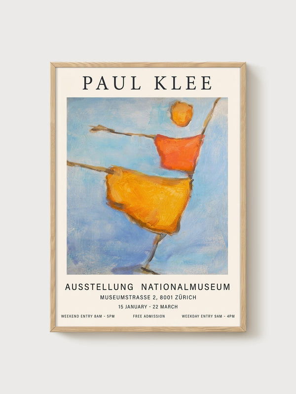 Paul Klee Art Print poster in oak frame