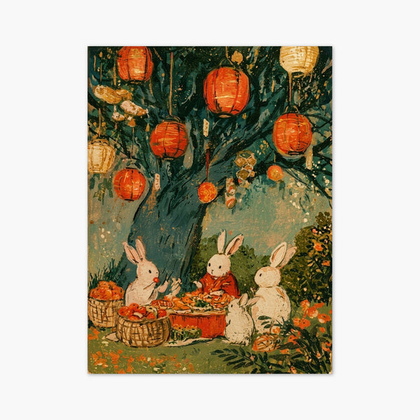 Rabbit Lantern Festival Print art print