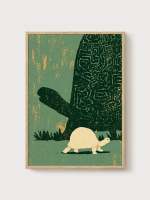 Tortoiseshell Poster poster in oak frame