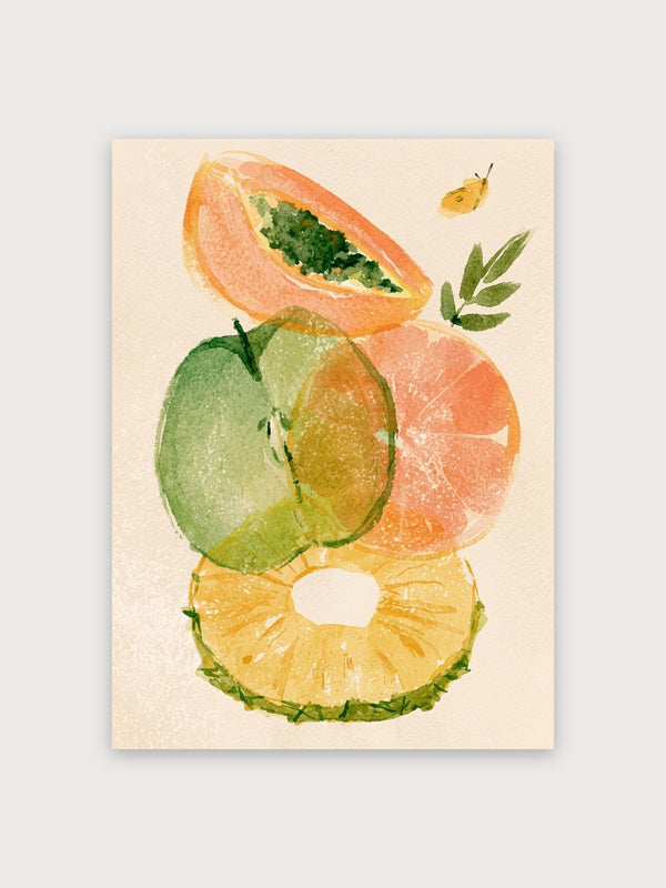 Citrus Fruit Botanical Watercolor - Digital Download