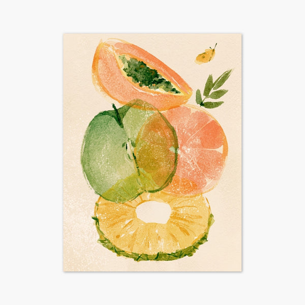 Watercolor Fruit Print art print