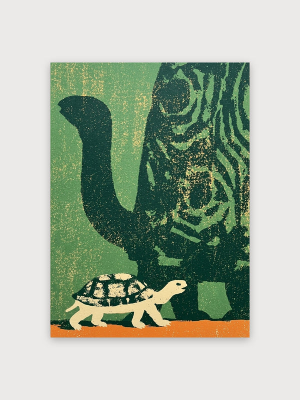Retro Turtle Cactus Desert - Digital Download