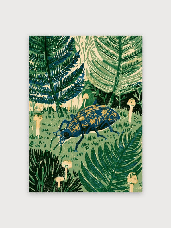 Forest Beetle Among Ferns - Digital Download