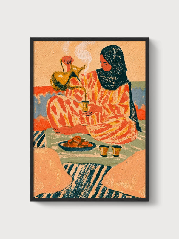 Mexican Folk Art Print poster in black frame