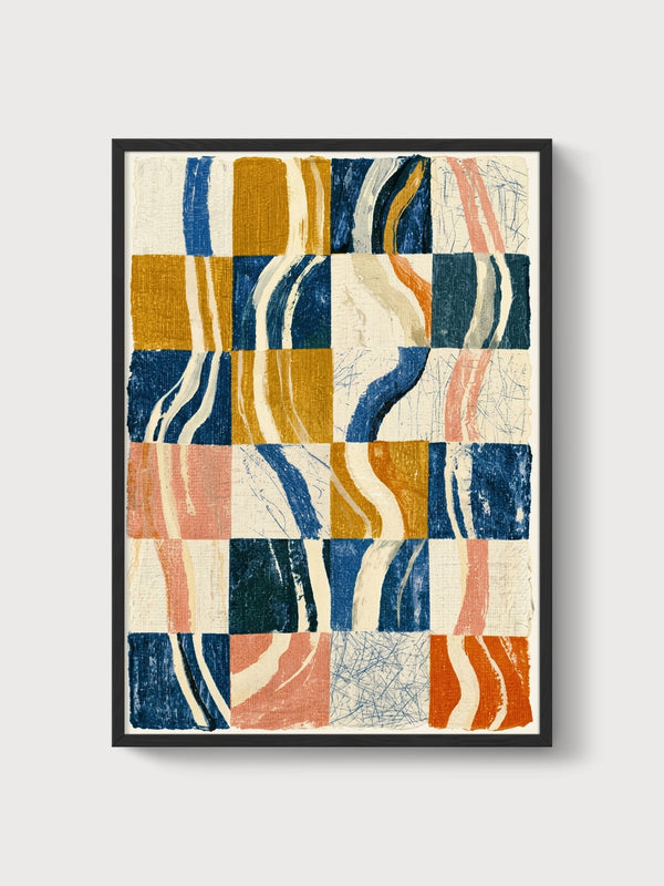 Bauhaus Wall Art poster in black frame