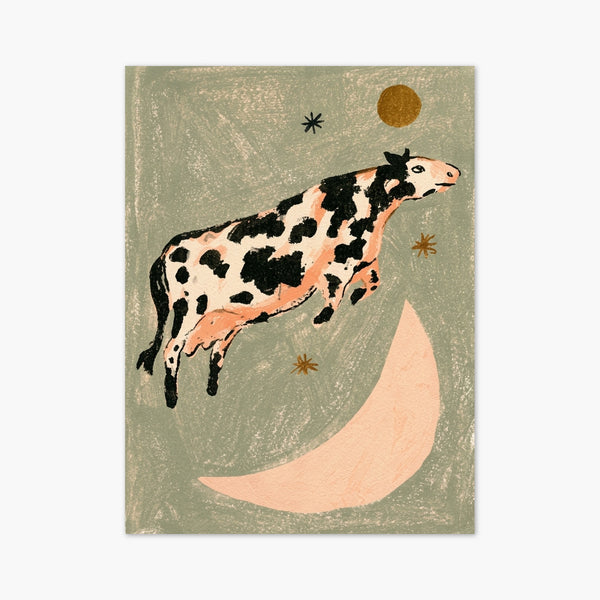Cow Over the Moon Print art print