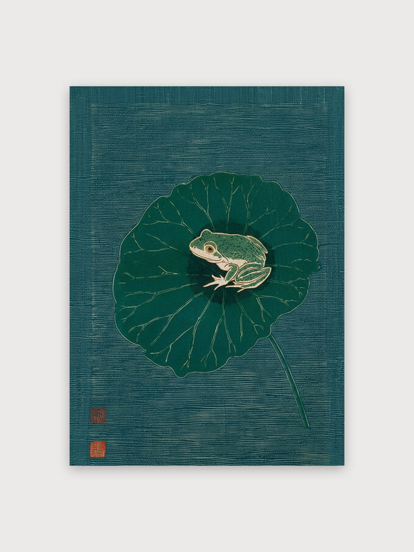 Frog On Lily Pad Japanese Print - Digital Download