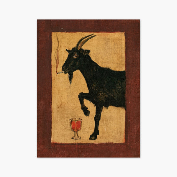 Whimsigoth Smoking Goat Wall Art art print