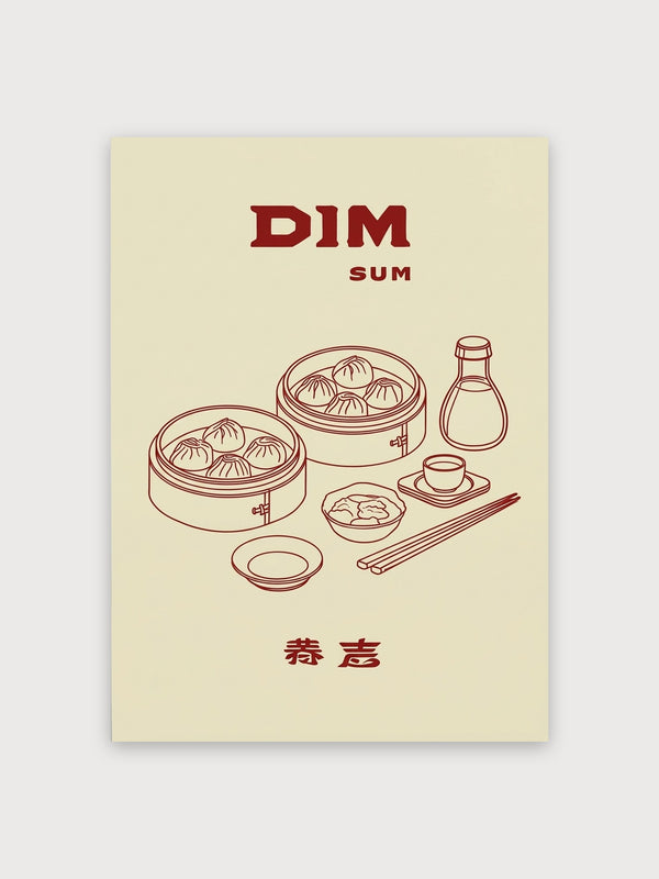 Dim Sum Vintage Restaurant Poster - Digital Download
