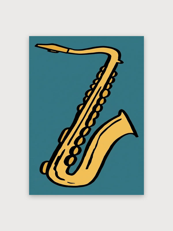 Gold Saxophone Musical Instrument - Digital Download