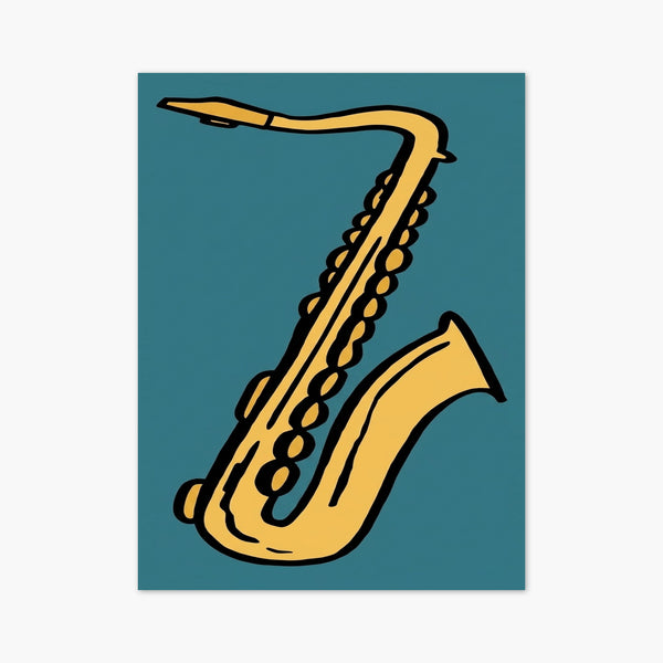 Saxophone Line Art Poster art print