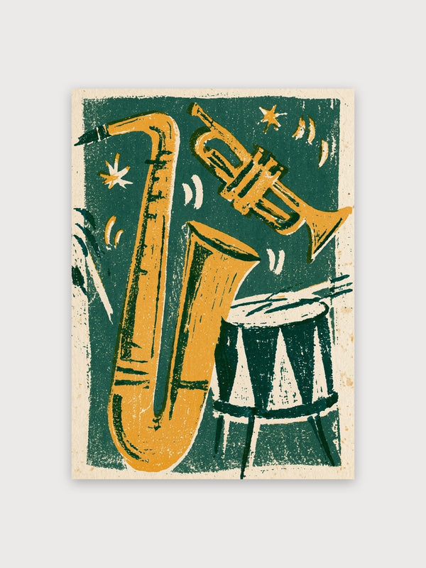 Retro Jazz Music Band Instruments - Digital Download