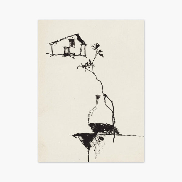 Ink Branch Line Art Print art print