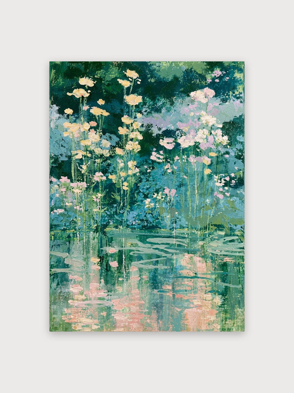 Impressionist Flower Garden Water Lilies - Digital Download