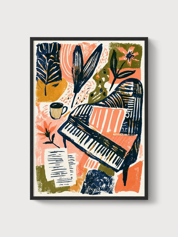 Music Poster poster in black frame