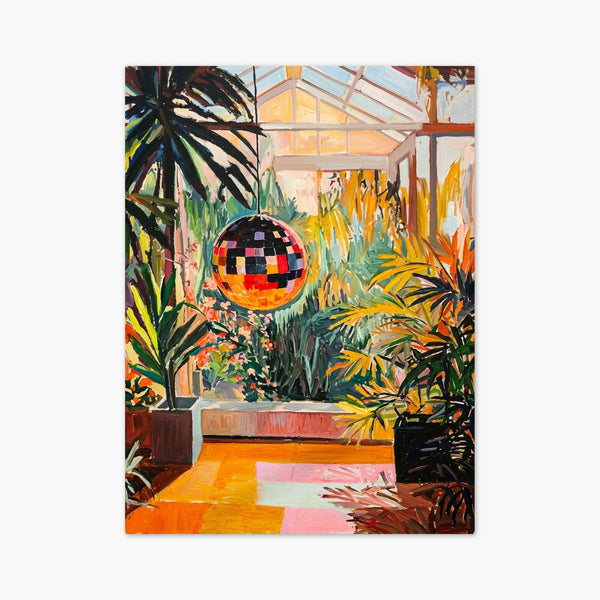 Disco Ball Greenhouse Painting art print
