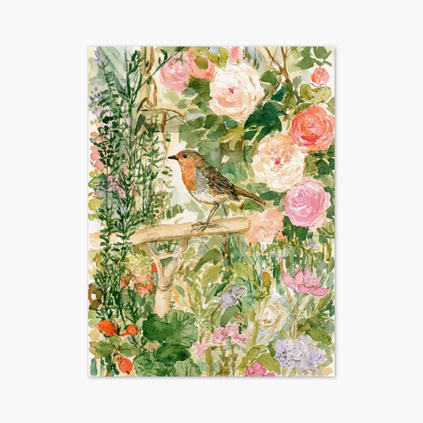 Robin Bird Watercolor Painting art print