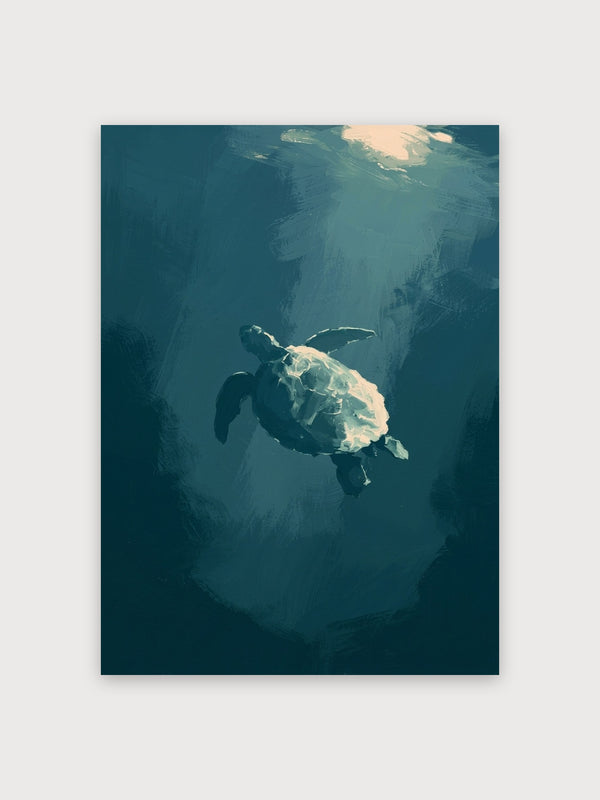 Sea Turtle Rising Light - Digital Download
