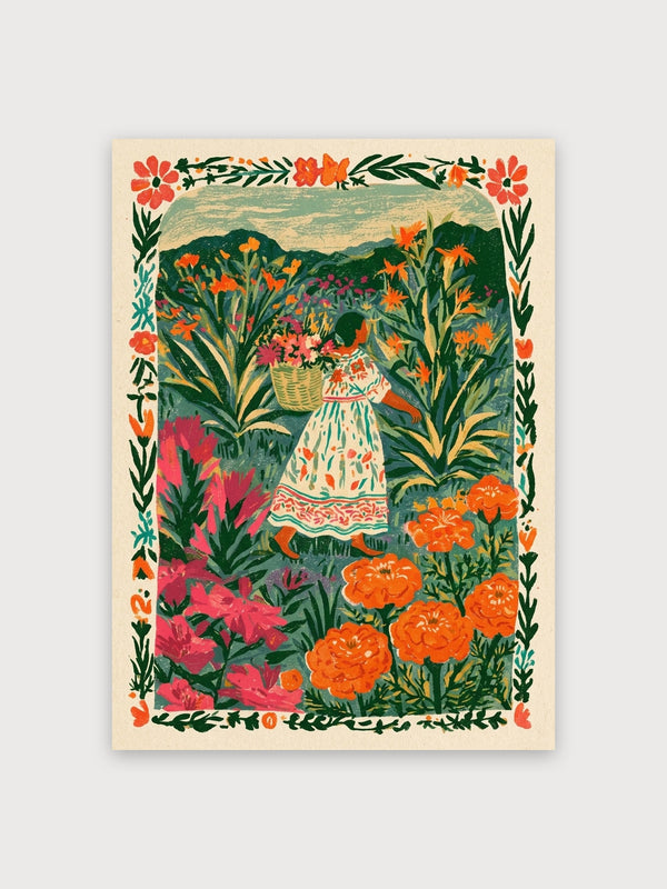 Garden Girl Wildflower Harvest - Digital Download