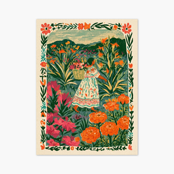 Mexican Folk Art Garden Print art print