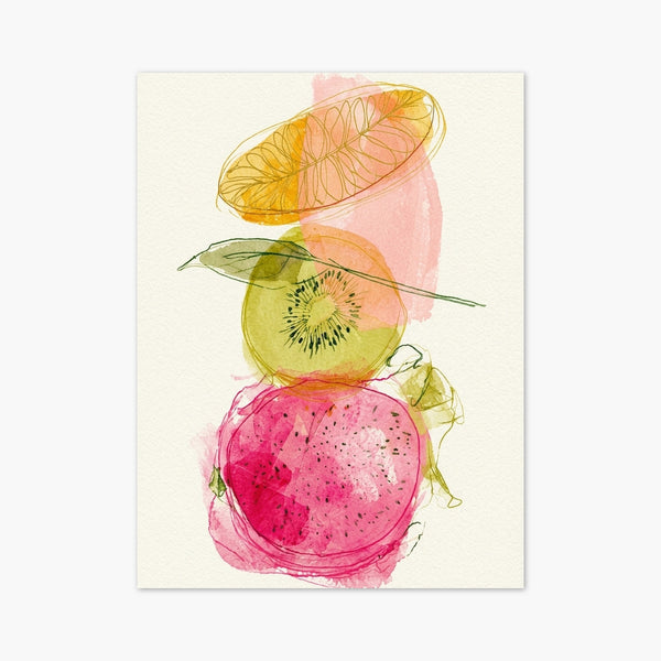 Watercolor Fruit Poster art print