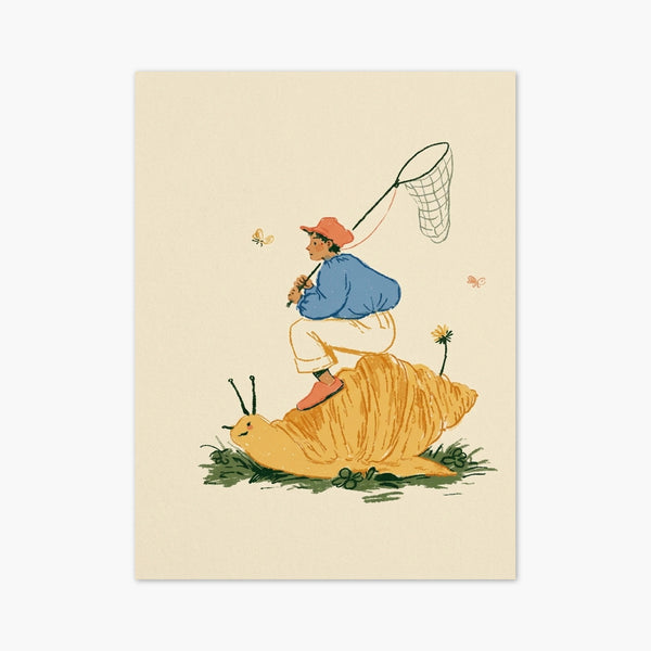 Snail Rider Poster art print