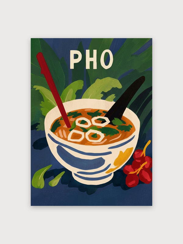Pho Vietnamese Retro Poster - Digital Download