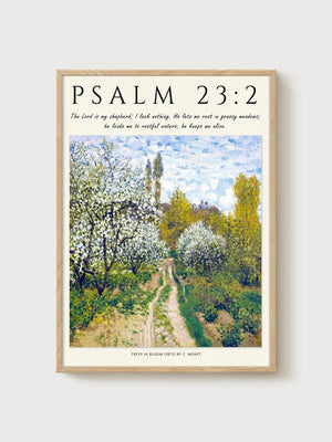 Monet Print poster in oak frame