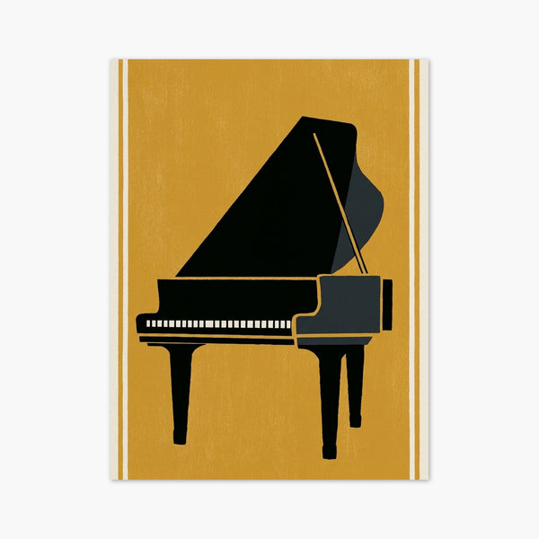 Grand Piano Silhouette Print art print