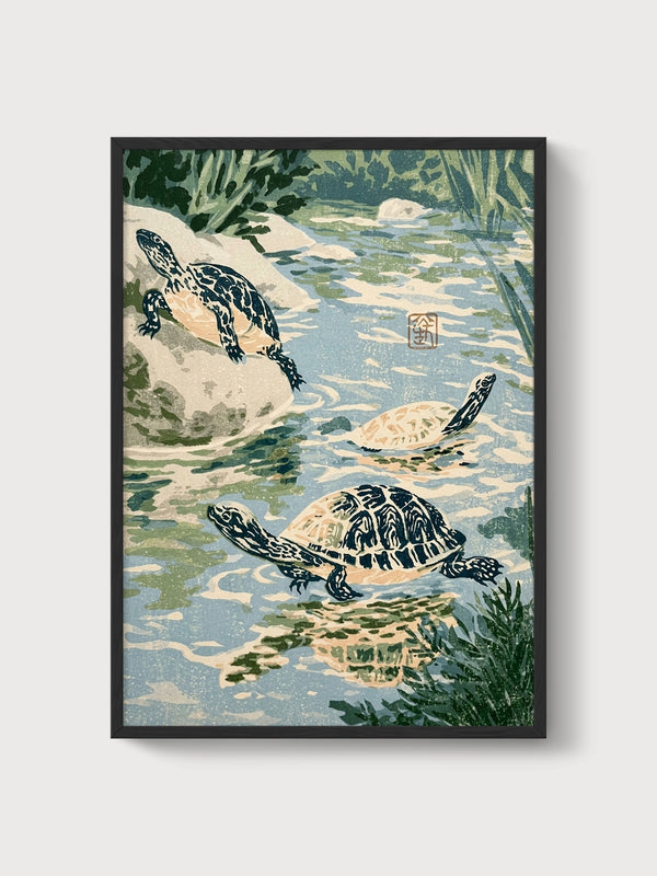 Tortoiseshell Poster poster in black frame