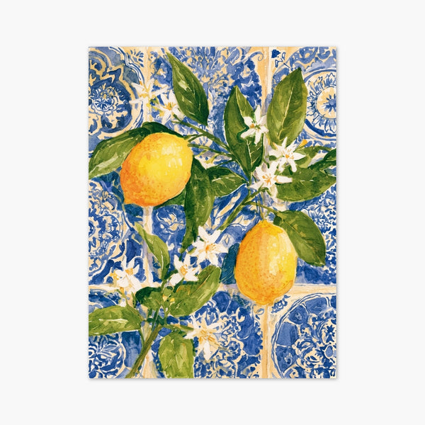 Lemon Watercolor Print art print