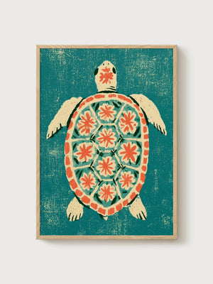 Tortoiseshell Poster poster in oak frame