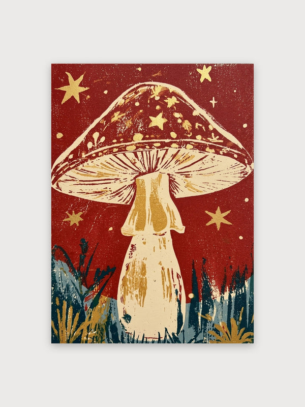 Magical Mushroom Starry Night - Digital Download