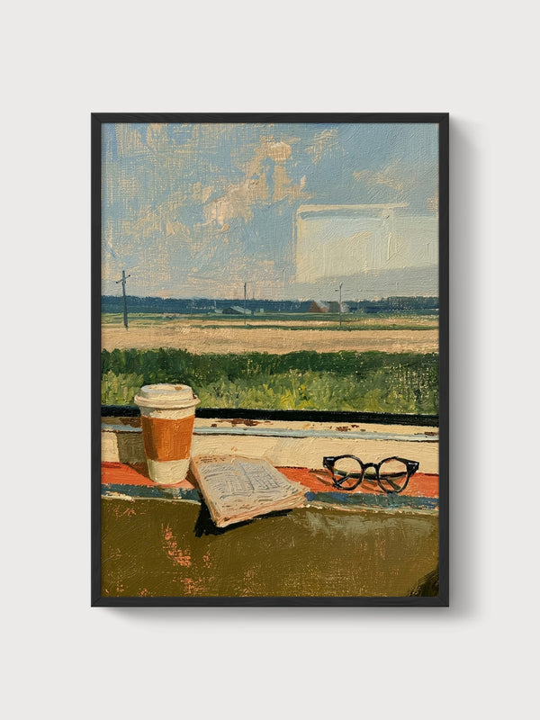 Coffee Wall Art poster in black frame